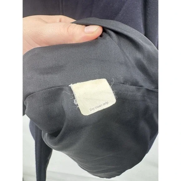 J. Crew Wool Blend‎ Peacoat Women Large Navy Blue Button Up Winter Nautical - Picture 4 of 6